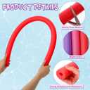 Hollowfly 12 Pcs Pool Noodles Bulk Foam Swimming Noodles Small Hollow Bright Foam Tube Pool Sticks for Craft Projects Adults Swimming Floating (40 x 1.6 Inches,Pink&red&Purple)