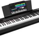 STRICH Digital Piano 88 Key Full Size Weighted Keyboard, Hammer-Action Portable Electric Piano For Beginner Adults, Bundle With Sustain Pedal, Piano Stickers, Music Rest, Black, SDP-P7