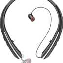 Neckband Bluetooth Headphones, Bluetooth 5.4 Wireless Headphone with Retractable Earbud,CVC8.0 Noise Cancelling, 16Hrs Playtime, Around The Neck Headphones Stereo Headset for Music, Conference, Videos