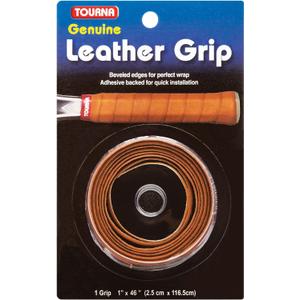 Tourna Leather Grip (1 inch wide x 46 inches long, Tan)