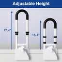 Adjustable Bathtub Safety Rail, Bathtub Handle Grab Bar with Non-Slip Grip for Seniors, Elderly, Fits 3.1 to 6.7 Inch Tub Walls, Supports 300 lbs