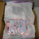 NEMONE 4 Size Adjustable Light up Roller Skates for Girls, Butterfly Roller Skates for Kids, Beginner Skates Indoor Outdoor Black Pink, Medium - Big Kid