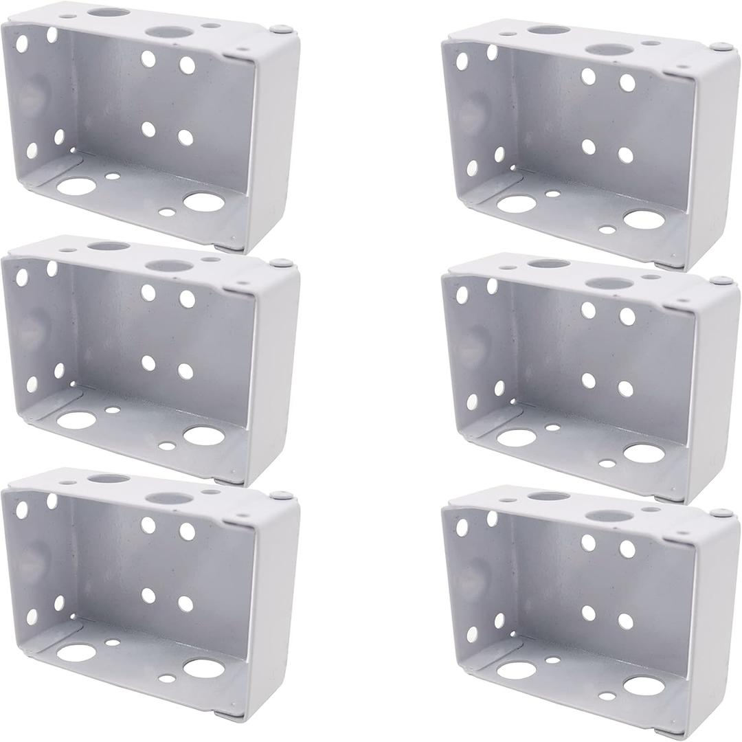 TIHOOD 6PCS 2.5 inch Blind Brackets Low Profile Box Mounting Bracket for Window Blinds