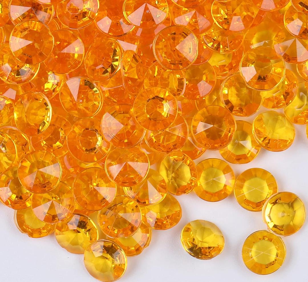 Wedding Table Acrylic Diamond Scatter Crystals Confetti Acrylic Gems Vase Fillers Rhinestones for Wedding, Bridal Shower, Vase Beads Decorations (10mm, Bisque)