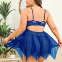 Avidlove Babydoll Lingerie for Women Strappy Nightdress Sexy Nightgowns Bridal Chemise Plus Size Lace Langeray L-4XL