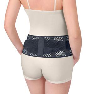 Breathable Thin Back Brace for Women, Adjustable Lower Back Support Belt for Everyday Pain Relief, Slim Low-Profile Lumbar Brace with Gentle Compression, Comfortable Under Clothes (Black, M)