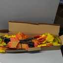 2Pack Fall Solar Lights Outdoor Decorative, Waterproof 40Led Orange Fall Lights with 80 Maple Leaves Path Lights, Solar Lights for Fall Autumn Patio Garden Halloween Thanksgiving Decorations