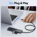 Acer USB Hub 4 Ports, Multiple USB 3.0 Hub, USBA Splitter for Laptop with Type C Power Port, Extender for A Port Laptop, PC, Desktop and More (2ft)