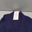 MEROKEETY Women's Long Sleeve Sweater Dress 2025 High Neck Slim Fit Ribbed Knit Midi Winter Dresses (Large, Navy)