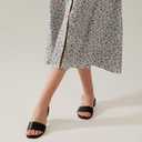 Ankis Low Heel Women Sandal Square Open Toe Brown Black White Leather Flat Sandal Comfortable Summer Slip on Slide Shoe Casual Beach Party Wedding 2025 (6)