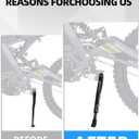 JFG RACING Kickstand for Edirt Bike,CNC Foot Pegs Kick Stand for Electric Dirt Bike Surron Light Bee X and S/E Ride Pro S SS SR/Talaria Sting/X160/X260-Black