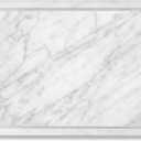 Yew & Tulip Natural Carrara White Marble Vanity Tray, Natural White Marble Serving Tray for Bathroom, Kitchen, Vanity, Home Decor, Wedding etc. (12" x 8" x 1.2")