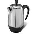 Farberware Electric Coffee Percolator, Stainless Steel Basket, Automatic Keep Warm, No-Drip Spout, 8 Cup