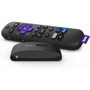 Roku Express | HD Roku Streaming Device with Simple Remote (no TV controls), Free & Live TV