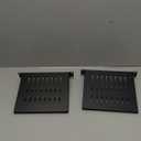 2 Pcs of 1U Server Rack Shelf Vented Cantilever Rack Tray for 10" Network Equipment Cabinet or Rack, Black (1U10IN-RackS-8IN)