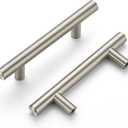 Ravinte 35 Pack 5" Cabinet Pulls Brushed Nickel Stainless Steel Kitchen Drawer Cupboard Pulls Cabinet Handles 5" Length with 3" Hole Center (Satin Nickel)