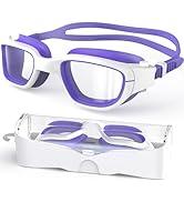 Kids Swim Goggles,Swimming Goggles for Kids 6-14, Anti-Fog UV Protection Pool Glasses for Boys Girls