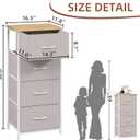 Somdot Dresser for Bedroom with 4 Drawers, Storage Organizer Chest of Drawers with Removable Fabric Bins for Closet Bedside Living Room Laundry Entryway Hallway, Ash Grey