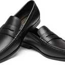 Journey West Mens Dress Shoes Slip on Penny Loafers for Men (US 8.5, Black)