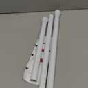 White Tension Curtain Rod for Windows 28 to 48 inch, Adjustable Expandable Pressure Spring Curtain Rod No Drilling, 7/8" Curtain Rod for Bedroom Doorway Closet Door