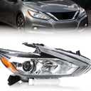 Headlight Assembly Passenger Side Fit for 2016-2018 Nissan Altima.
for 260109HS0A,NI2503247, Halogen, Chrome Housing, Right Side,w/o LED DRL, Direct Fit.