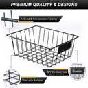 8 Pack Wire Storage Baskets for Organizing with Removable Tags, Pantry Organization Bins for Kitchen Cabinets, Closet - Metal Basket for Laundry, Garage, Refridge, Bathroom Countertop Organizer, Black