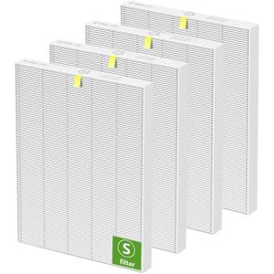 4 Pack C545 Replacement HEPA Filter Compatible with Winix C545, Ture HPEA Filter S Only, Part number 1712-0096-00