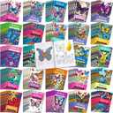 Liliful 144 Pcs Butterfly-Themed Coloring Book Bulk for Adults Mini Butterfly Theme Drawing Book with Garden Flower Insect Patterns Party Favors Goodie Bag Filler and Holiday Gifts