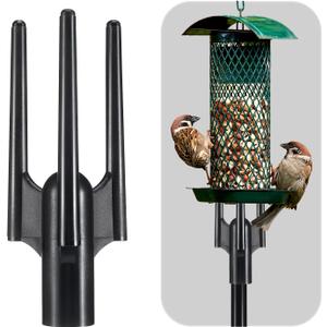 Geelin Pole Adaptor for Bird Feeder Adaptor Mount Protect Bird Food Deterrent Fits Single 1 Inch Pole Feeder Not Included