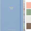 2026 Planner Weekly and Monthly, Jan.2026 - Dec.2026, Linen Hardcover Calendar 2026 Agenda Planner Daily To Do List Notebook with Monthly Tabs, 6" x 8.3", Dusty Blue (A5)