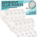 ALLFUN 1000 Pieces Clear Glue Points Dots Double Sided Adhesive Removable for Balloons Craft Sticky