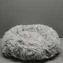 Himax Dog Beds for Small Dogs, Donut Dogs Bed with Blanket Attached, Calming Dog Bed Washable (20"/26"/35") Light Grey for Puppy
