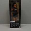 Barbie Basics Model 05 Collector Doll with Brunette Hair, Black Mini Dress & Heels, Universal-fit Fashions, Posable Curvy Body & Swappable Doll Head
