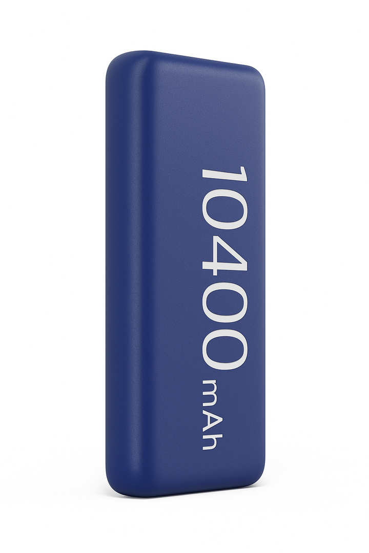 Portable Power Bank 10400mAh – Compact & Stylish External Battery Pack – Fast Charging, Lightweight, USB Output – Blue