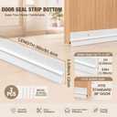 FoldTier 2 Pcs White Door Sweep for Bottom of Door, 1-5/8 x 36 Inch