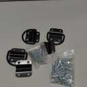 6PCS Heavy Duty Steel D Rings Tie Down Anchors, Ultra Durable 3500 Pound Breaking Strength Surface Mount Hooks Securing Cargo for Trailer, Truck Bed, with Screws & Bolts