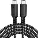 USB 4 Cable 6ft for Thunderbolt 4, USB4 40Gbps High Speed Data Transfer, 8K@60Hz /4K@120Hz Display 240W Charging USB C Data Cables for Thunderbolt 4 Thunderbolt 3 USB-C Devices