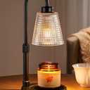 Innqoo Candle Warmer Lamp with Timer, Dimmable Candle Warmer for Jar Candles, Height Adjustable Wax Melts Warmer, Birthday Gifts for Women Mom, House Warming Gifts New Home Decor (Black, Regular(4.7 in))