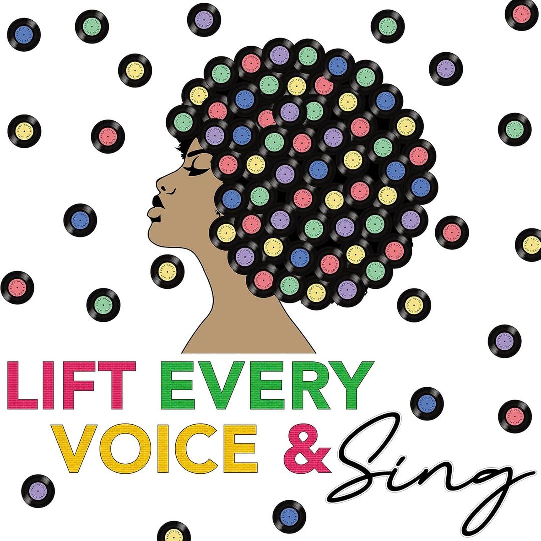 Black History Month Classroom Bulletin Board Decorations Lift Every Voice and Sing Black Inspirational Wall Door Classroom Decoration for School Diversity African American Bulletin Board Decor