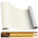 Linen Repair Tape 16x90 inch, Self Adhesive Fabric Patches, Couch Repair Patch Kit, Fabric Repair Tape for Furniture, Sofas, Carpet, DIY, Headboards, Chairs, Pillows, Linen Goods - Beige White