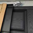 Ekena Millwork Lifetime Vinyl LP2S14X03900BL Standard Two Equal Panel Vinyls, Raised Panel Vinyl Shutters, w/Installation Shutter-Lok's & Matching Screws (Per Pair), 14.75"W x 39"H, Black