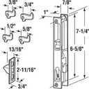 Prime-Line MP1043 Sliding Door Flush Handle Set, Black Diecast (1 Set)