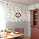 2 x Ismoon Vintage Floral Peel and Stick Wallpaper White and Pink Contact Paper Boho Wall Paper Pink Flower Removable Self Adhesive Vinyl Wallpaper for Cabinets Shelves Bedroom Wall Decor 17.3x78.7in