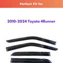 KPY Rain Guards Fit for 2010-2024 Toyota 4Runner, Out-Channel Window Visors Vent Wind Deflectors 4PC, Car Accessories for 10-24 4Runner