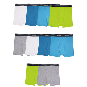 Fruit of the Loom Boys' and Toddler Boxer Briefs, Tag Free & Breathable Underwear, Assorted Color Multipacks S