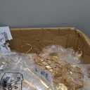 Nitial 8 Pcs 5 Arm Crystal Candelabra Centerpieces for Table 27 Inch Retro Victorian Crystal Candle Holders Bowl Table Centerpieces Decor for Wedding Banquet Valentine Dinner Party Event (Gold)