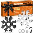 Stocking Stuffers Gifts for Men, 18 in 1 Snowflake Multitool, White Elephant Gifts for Adults, Christmas Gift for Men Who Have Everything, Cool Gadget for Boy, Him,Husband(2 Pack,Orange Box)