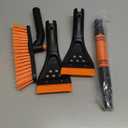 34" Extendable Ice Scrapers for Car Windshield 2-in-1 Snow Brush for Car Snow Scraper for Car Snow Scraper and Drush with Ergonomic Foam Grip for Cars, Trucks, SUVs with 360 Pivoting Brush Head Blue (Orange NEW)