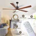 70" Wood Ceiling Fan with Light with 5 Blades - Outdoor Ceiling Fan Lights with Remote, Reversible, 3CCT and Timer, Farmhouse Fan Light for Modern Indoor Living Room, Outdoor Covered Patios