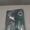 NICETOWN Canvas Outdoor Curtains for Christmas 2 Panels, Dark Green, W52 x L84 per Panel - Waterproof & Windproof Sun Shades with Grommet & Back Tab & Rod Pocket, Free Rope for Bottom Fixing